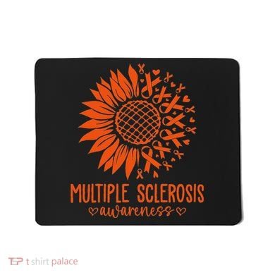 In March We Wear Orange Ribbon Ms Warrior Multiple Sclerosis Mousepad
