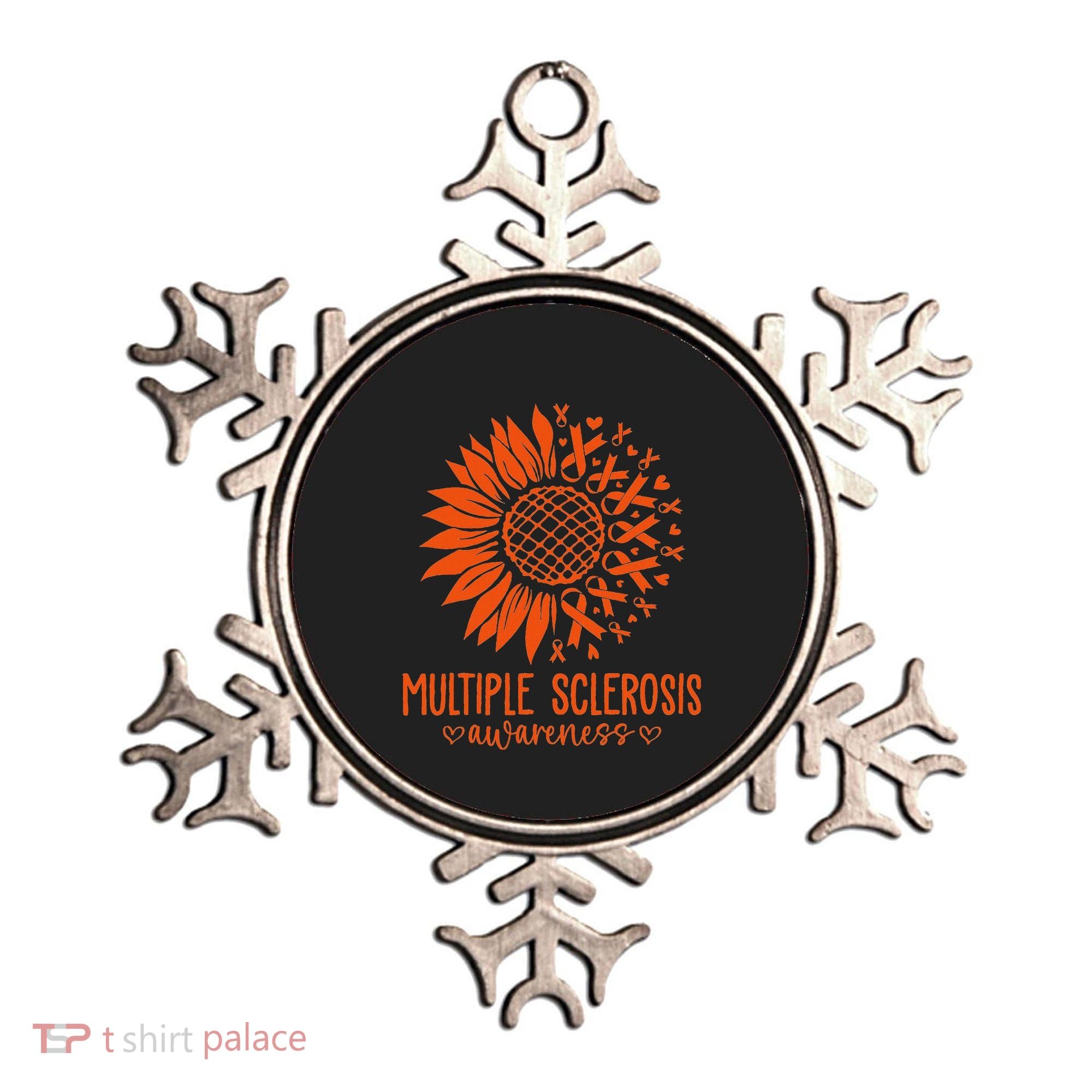 In March We Wear Orange Ribbon Ms Warrior Multiple Sclerosis Ornament
