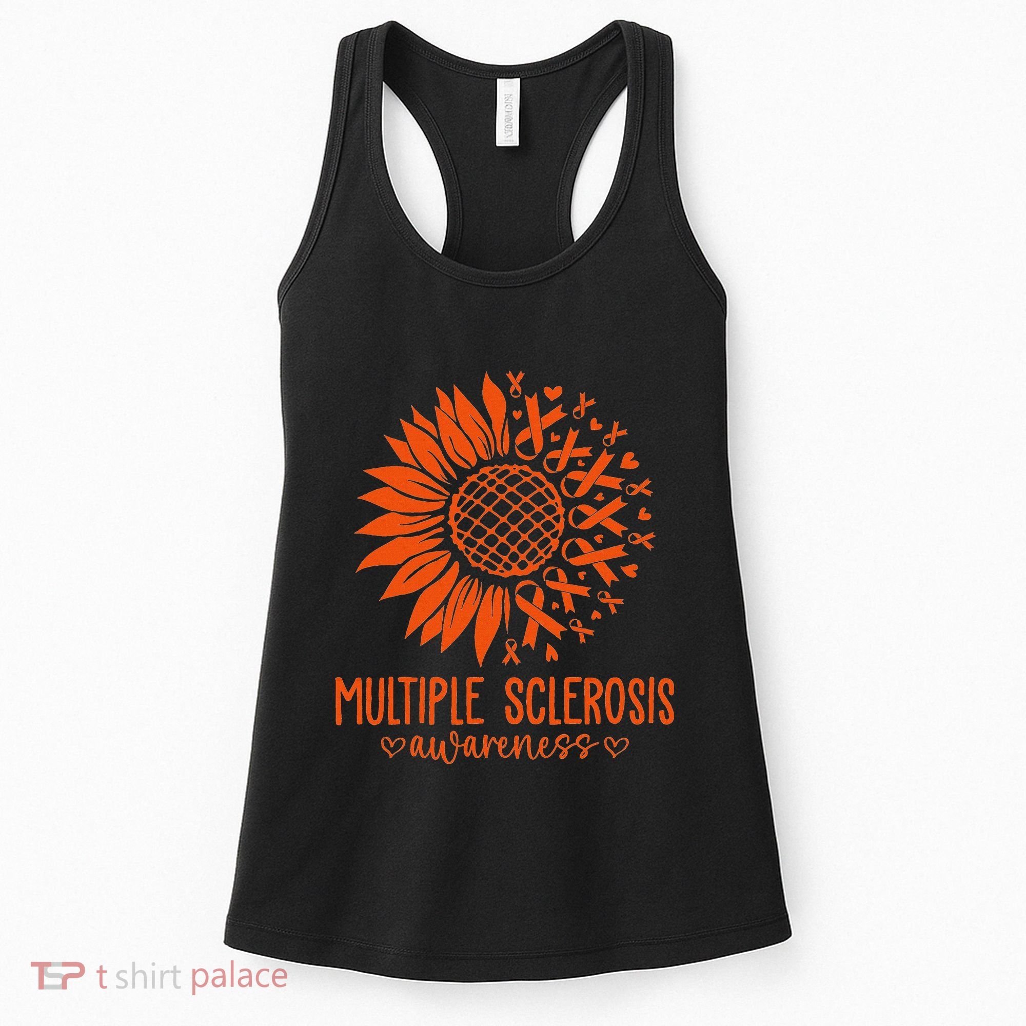 In March We Wear Orange Ribbon Ms Warrior Multiple Sclerosis Women's Tank Top