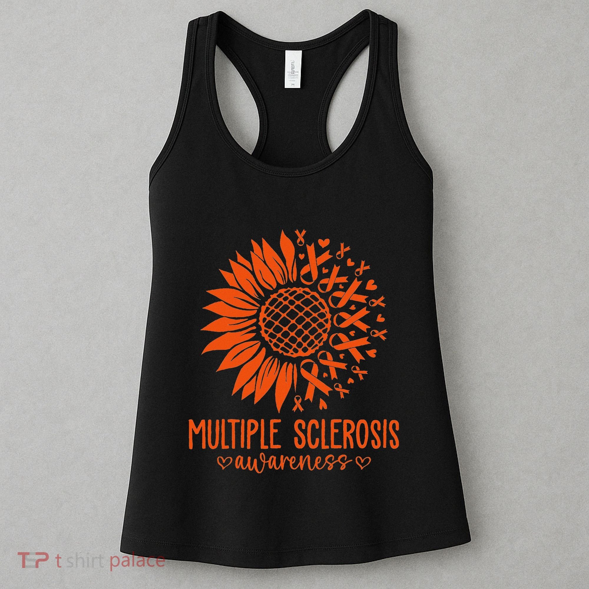 In March We Wear Orange Ribbon Ms Warrior Multiple Sclerosis Women's Tank Top