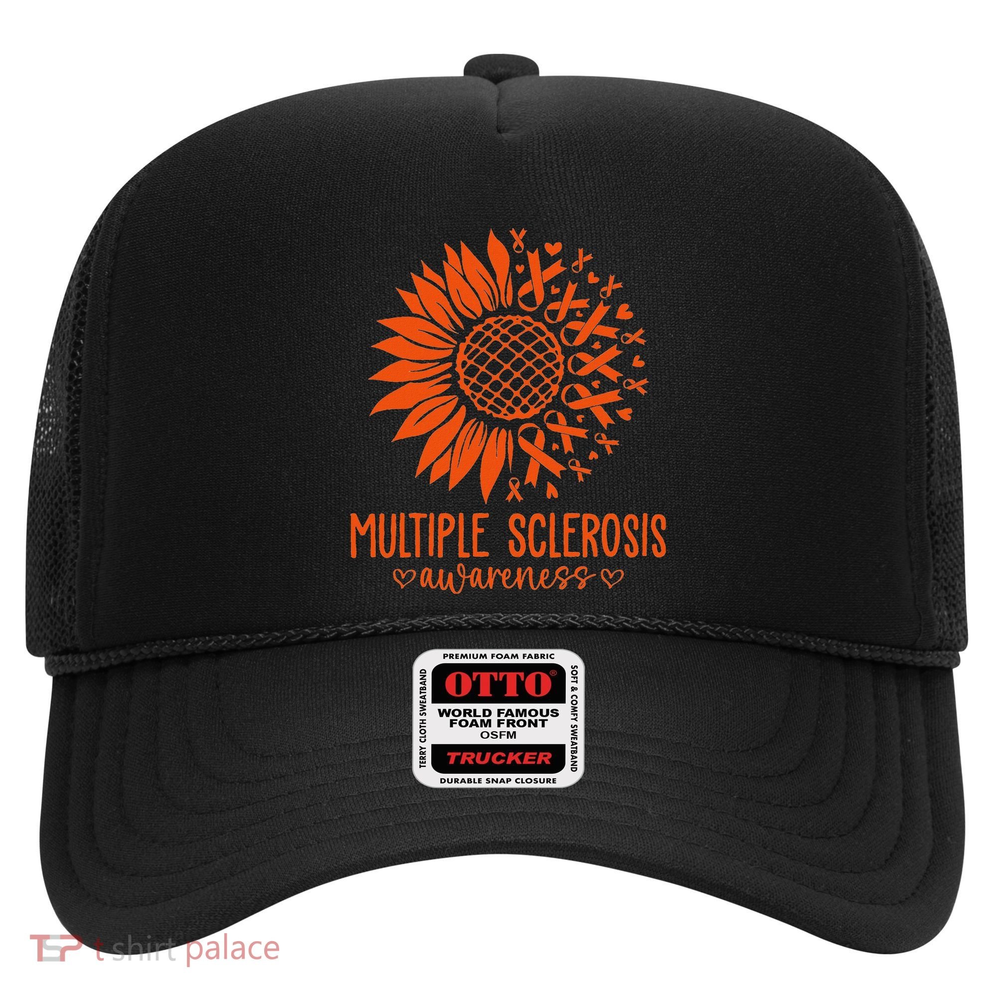 In March We Wear Orange Ribbon Ms Warrior Multiple Sclerosis Hat