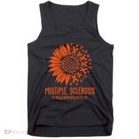 In March We Wear Orange Ribbon Ms Warrior Multiple Sclerosis Tank Top thumb 0
