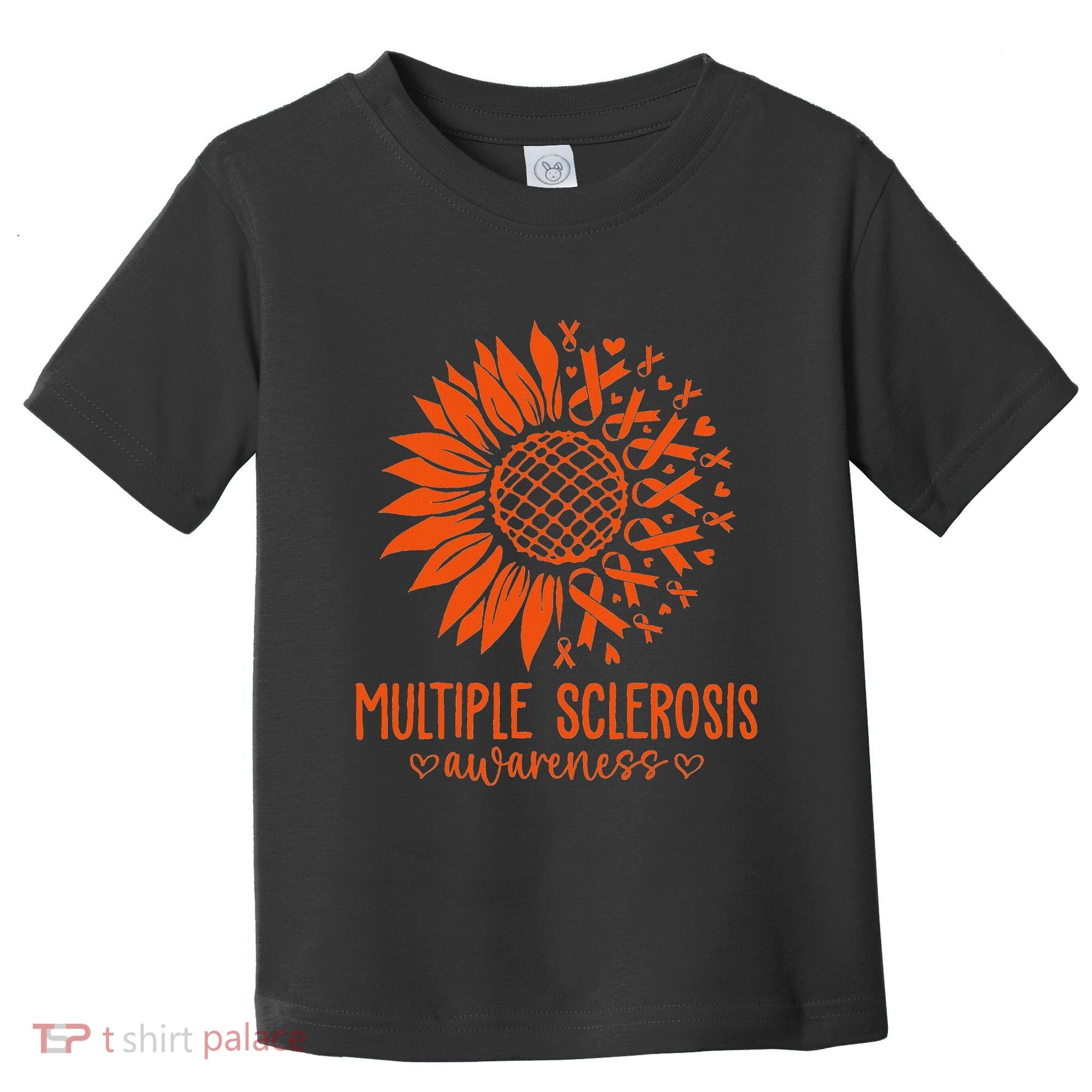 In March We Wear Orange Ribbon Ms Warrior Multiple Sclerosis Toddler T-Shirt