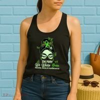In May We Where Green Mental Health Awareness Women's Tank Top thumb 2