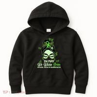 In May We Where Green Mental Health Awareness Kids Hoodie thumb 0