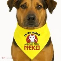 In My World We Call This Neko USA-Made Doggie Bandana thumb 1