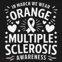 In March We Wear Orange For Multiple Sclerosis Awareness Gift Coaster thumb 2