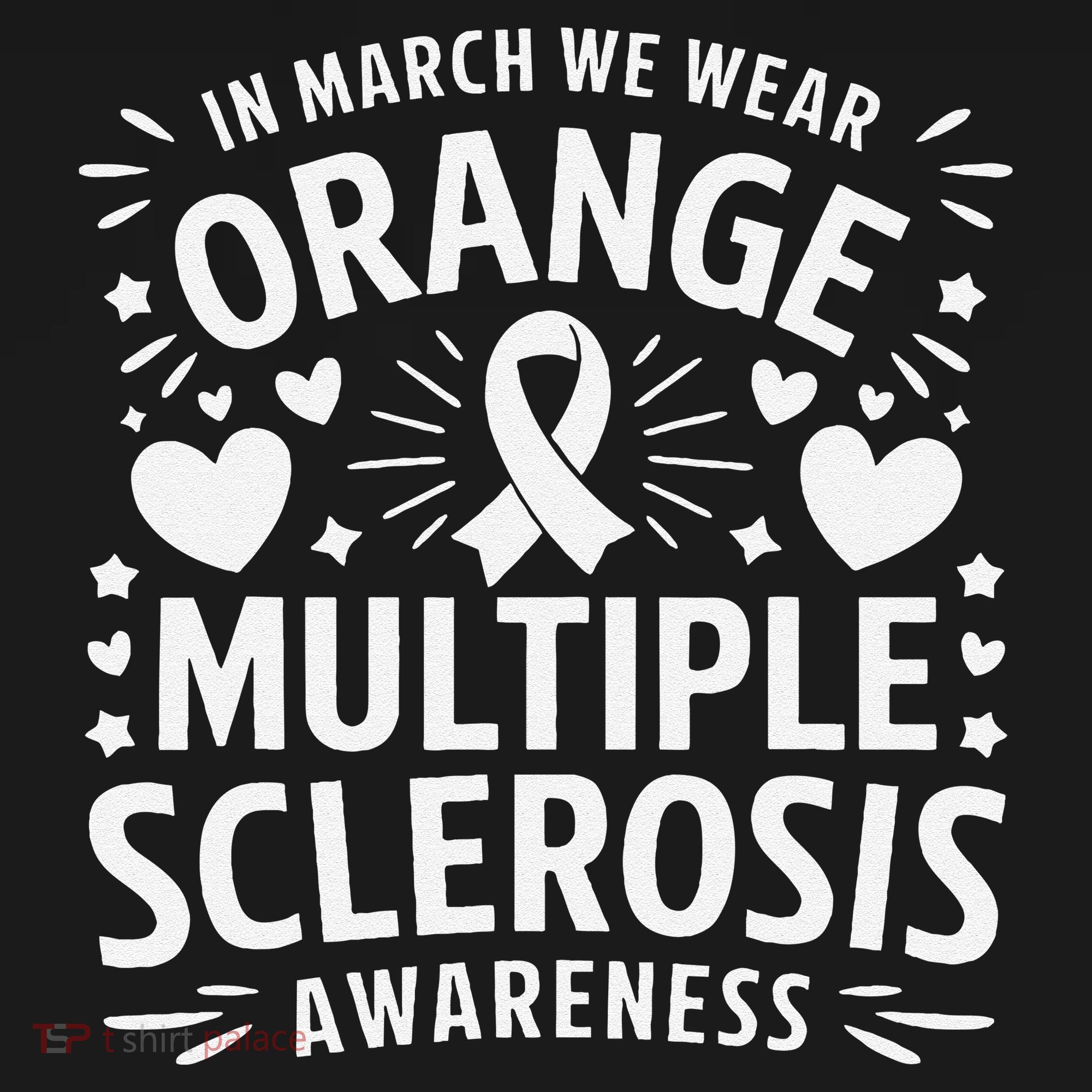 In March We Wear Orange For Multiple Sclerosis Awareness Gift Coaster