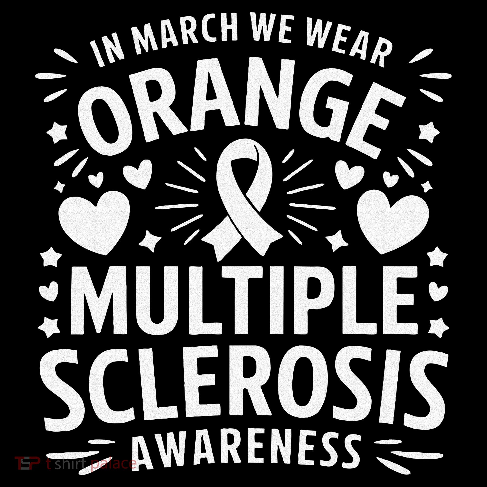 In March We Wear Orange For Multiple Sclerosis Awareness Gift Women's Hoodie