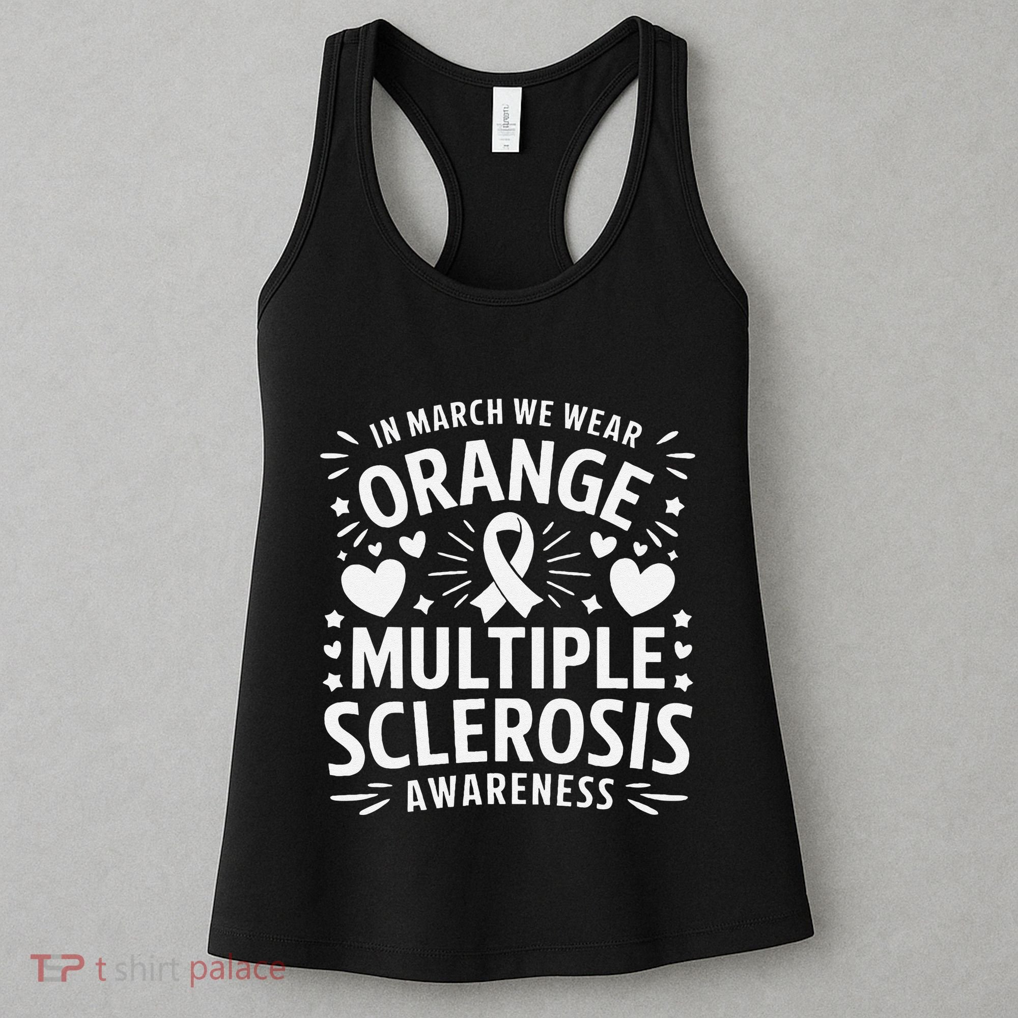 In March We Wear Orange For Multiple Sclerosis Awareness Gift Women's Tank Top