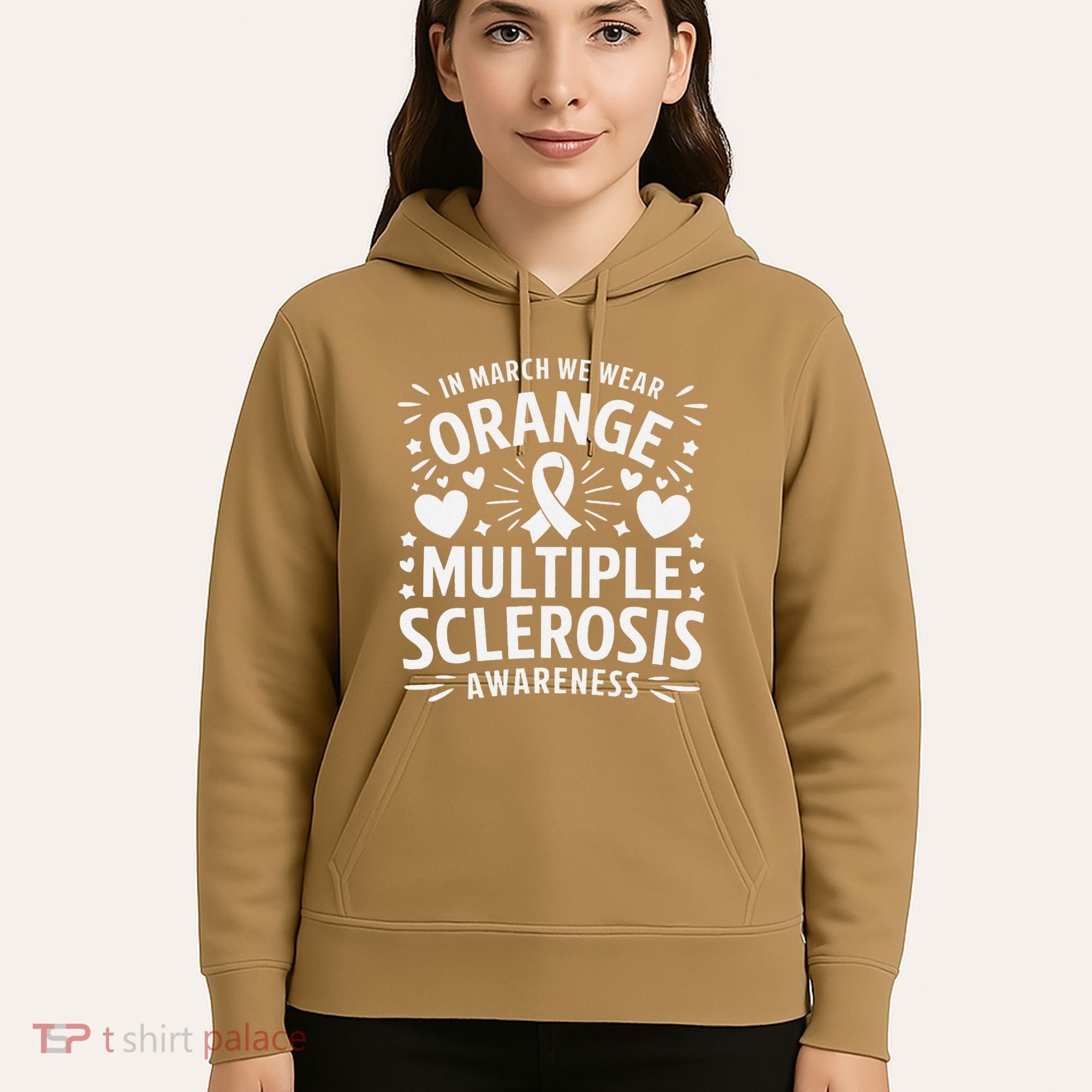 In March We Wear Orange For Multiple Sclerosis Awareness Gift Hoodie