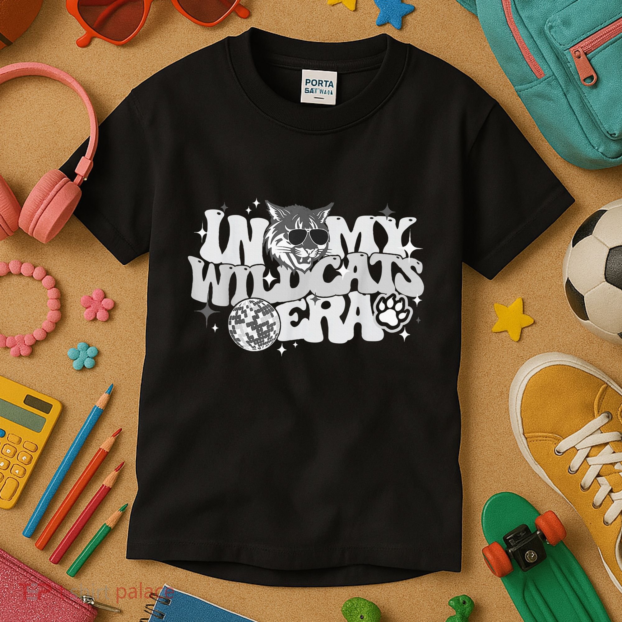 In My Wildcat Era Back To School Mascot Spirit Game Kids T-Shirt