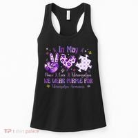 In May We Wear Purple For Fibromyalgia Awareness Peace Love Women's Tank Top thumb 0