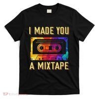 I Made You A Mixtape 80s 90s Vintage Costume Cassette Tape T-Shirt thumb 0