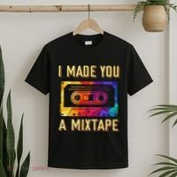 I Made You A Mixtape 80s 90s Vintage Costume Cassette Tape T-Shirt thumb 2