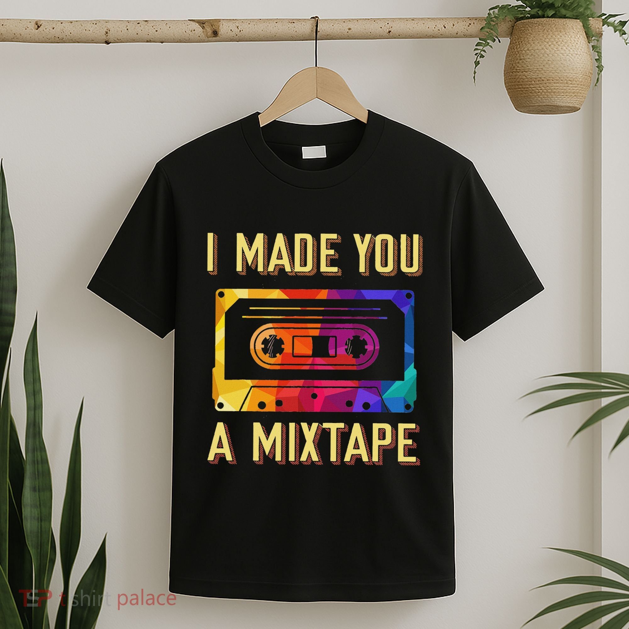 I Made You A Mixtape 80s 90s Vintage Costume Cassette Tape T-Shirt