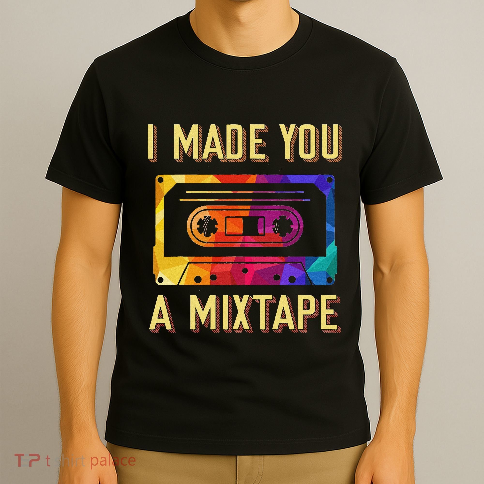 I Made You A Mixtape 80s 90s Vintage Costume Cassette Tape T-Shirt