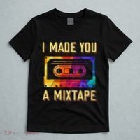 I Made You A Mixtape 80s 90s Vintage Costume Cassette Tape T-Shirt thumb 5