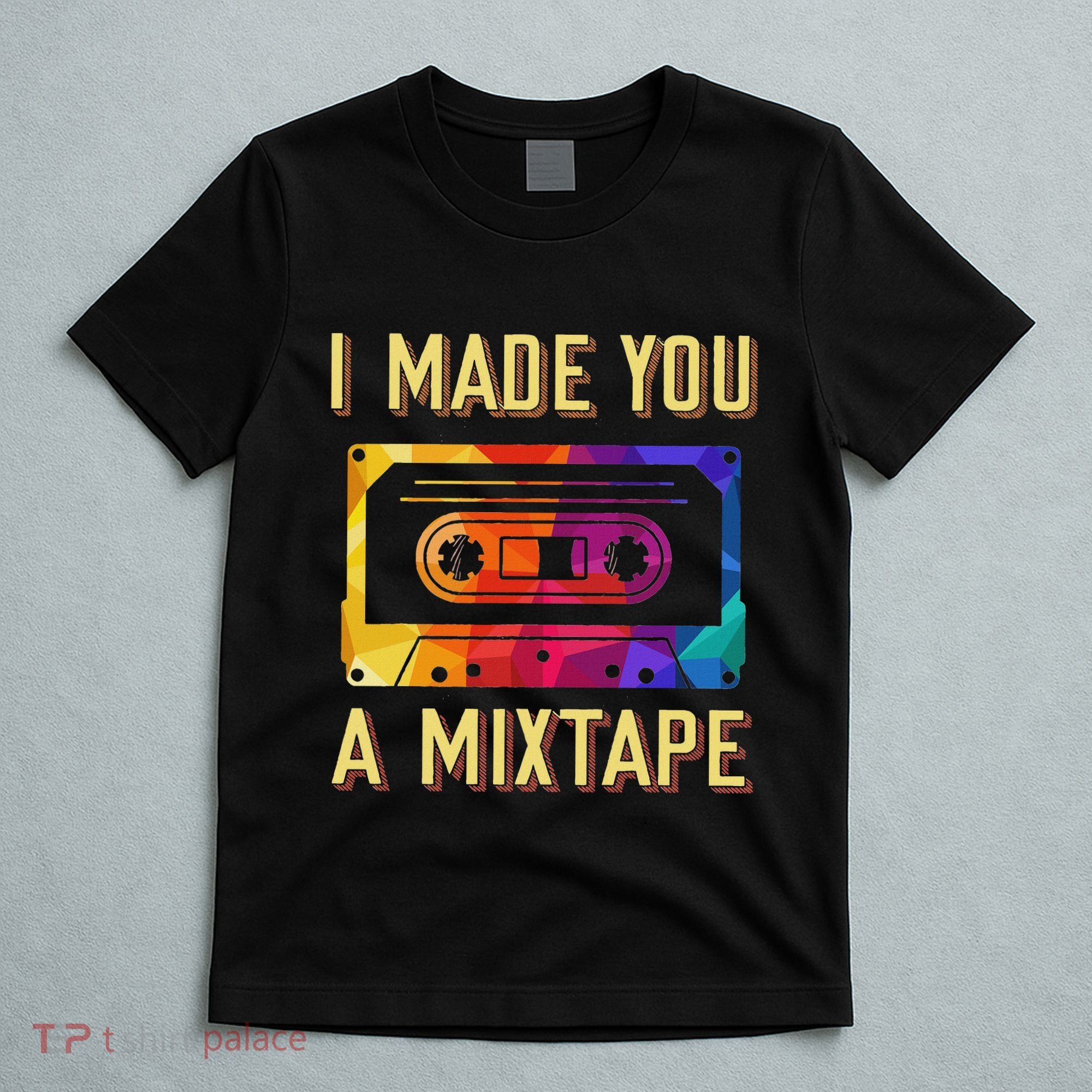 I Made You A Mixtape 80s 90s Vintage Costume Cassette Tape T-Shirt