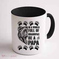 In A World Full Of Grandpas Be A Papa Bear Coffee Mug thumb 1