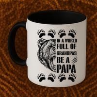In A World Full Of Grandpas Be A Papa Bear Coffee Mug thumb 2