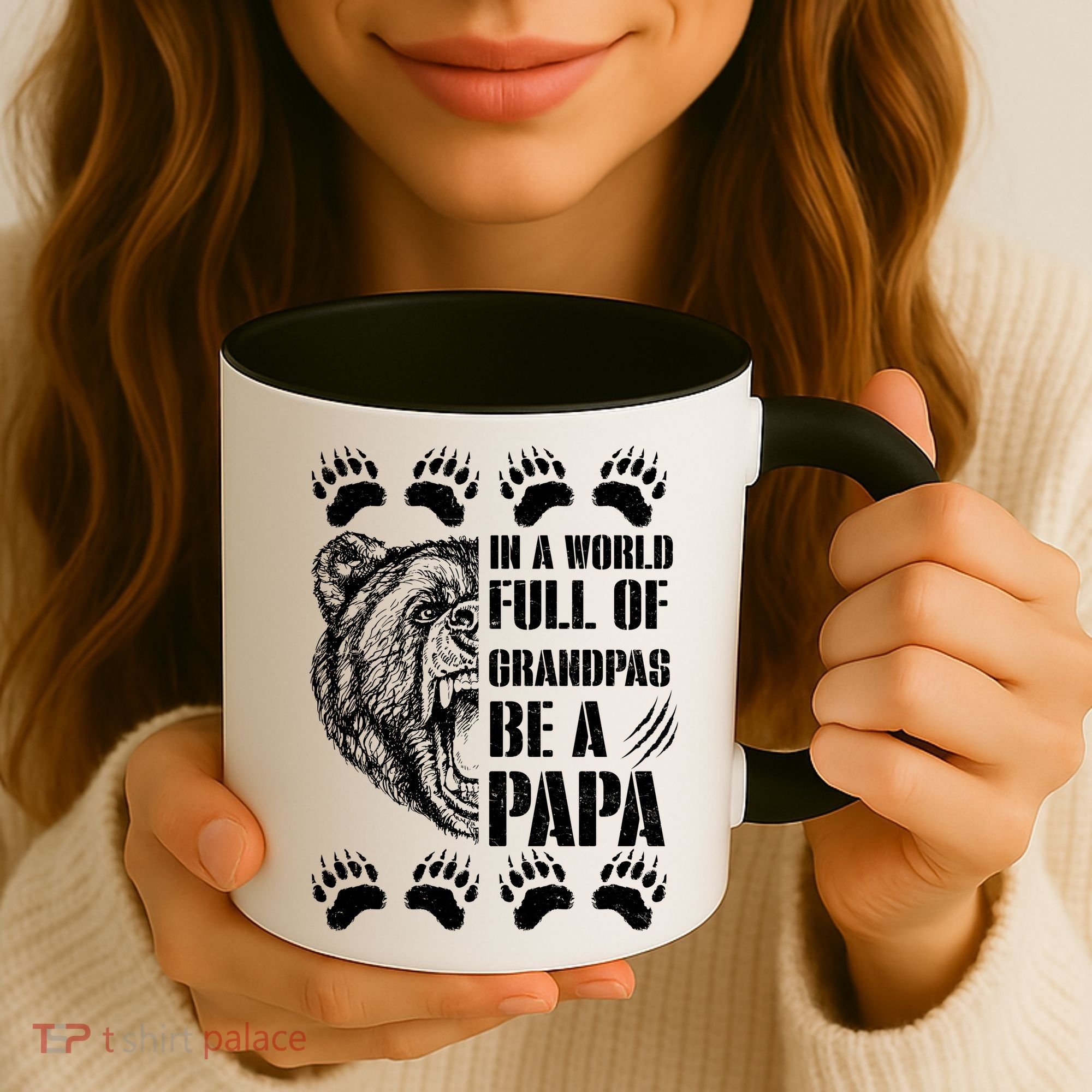 In A World Full Of Grandpas Be A Papa Bear Coffee Mug