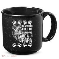 In A World Full Of Grandpas Be A Papa Bear 15oz Campfire Ceramic Mug thumb 0
