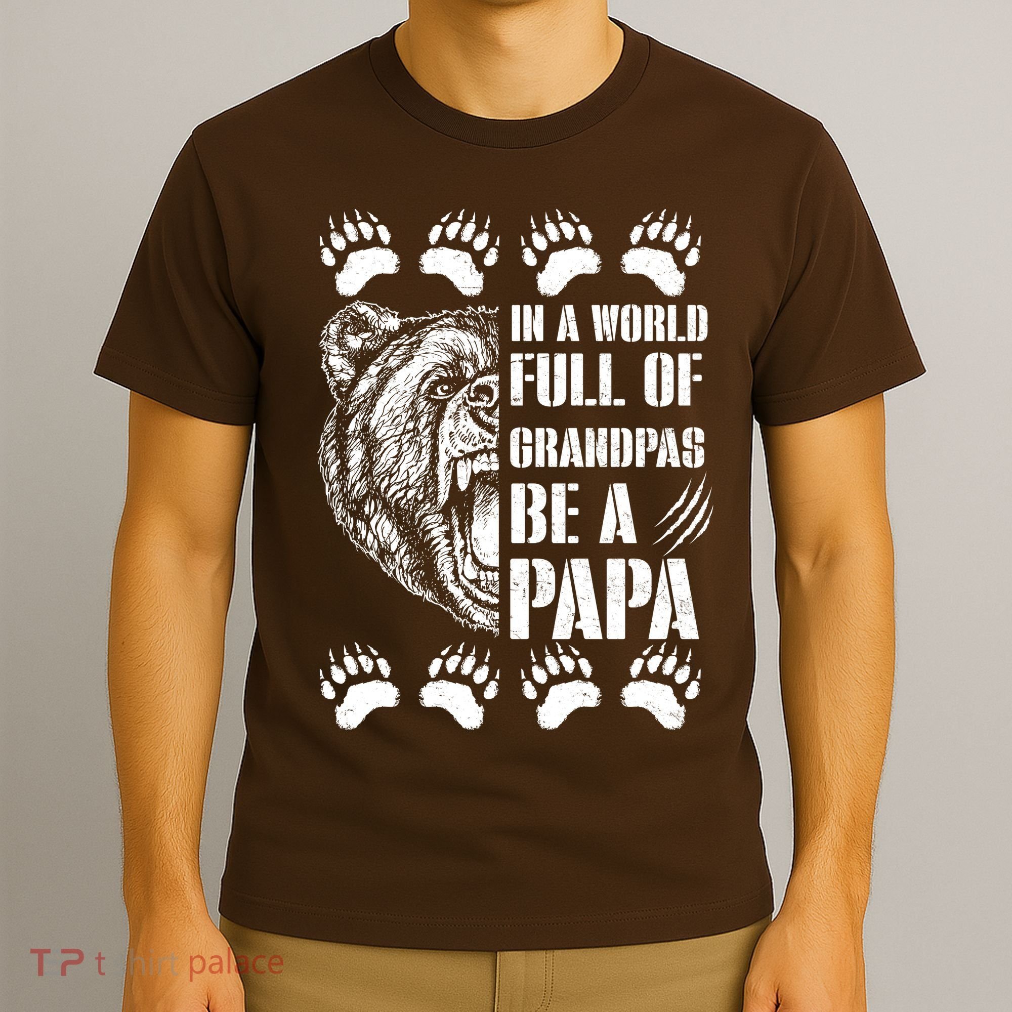 In A World Full Of Grandpas Be A Papa Bear T-Shirt