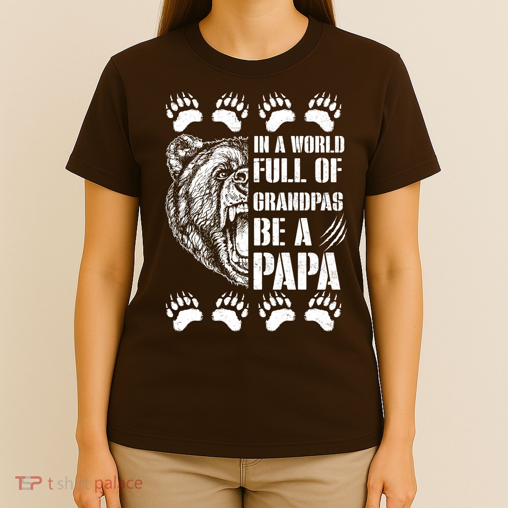 In A World Full Of Grandpas Be A Papa Bear T-Shirt