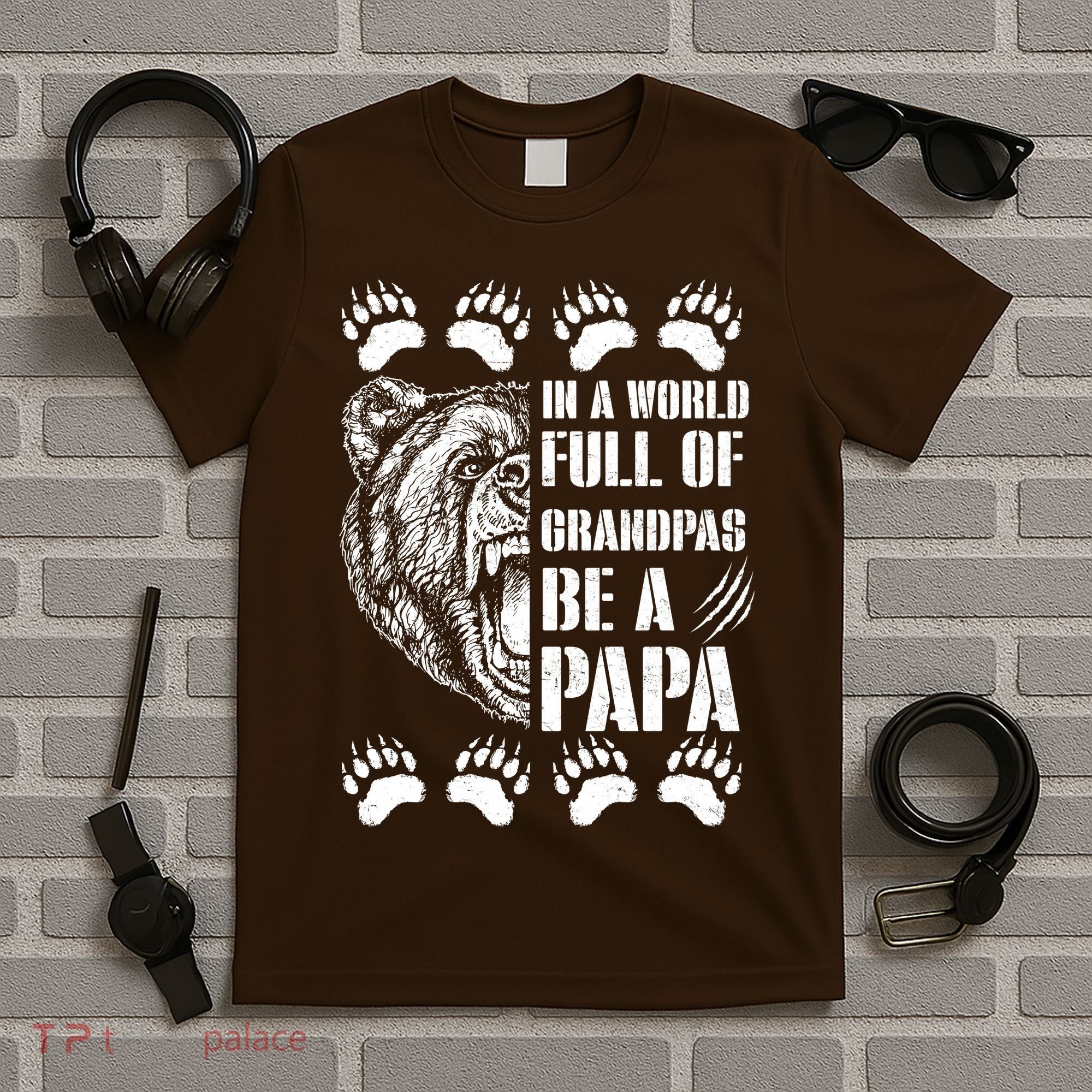 In A World Full Of Grandpas Be A Papa Bear T-Shirt