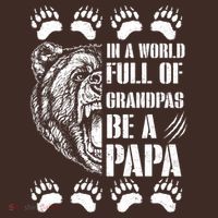 In A World Full Of Grandpas Be A Papa Bear Beanie thumb 2