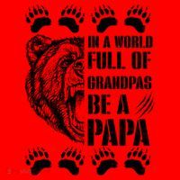 In A World Full Of Grandpas Be A Papa Bear Santa Hat thumb 1