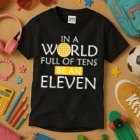 In a World Full of Tens Be An Eleven Waffle Kids T-Shirt thumb 3