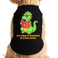 In A World Of Bookworms Be A Book Dragon Doggie Tank thumb 0