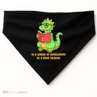 In A World Of Bookworms Be A Book Dragon USA-Made Doggie Bandana thumb 0