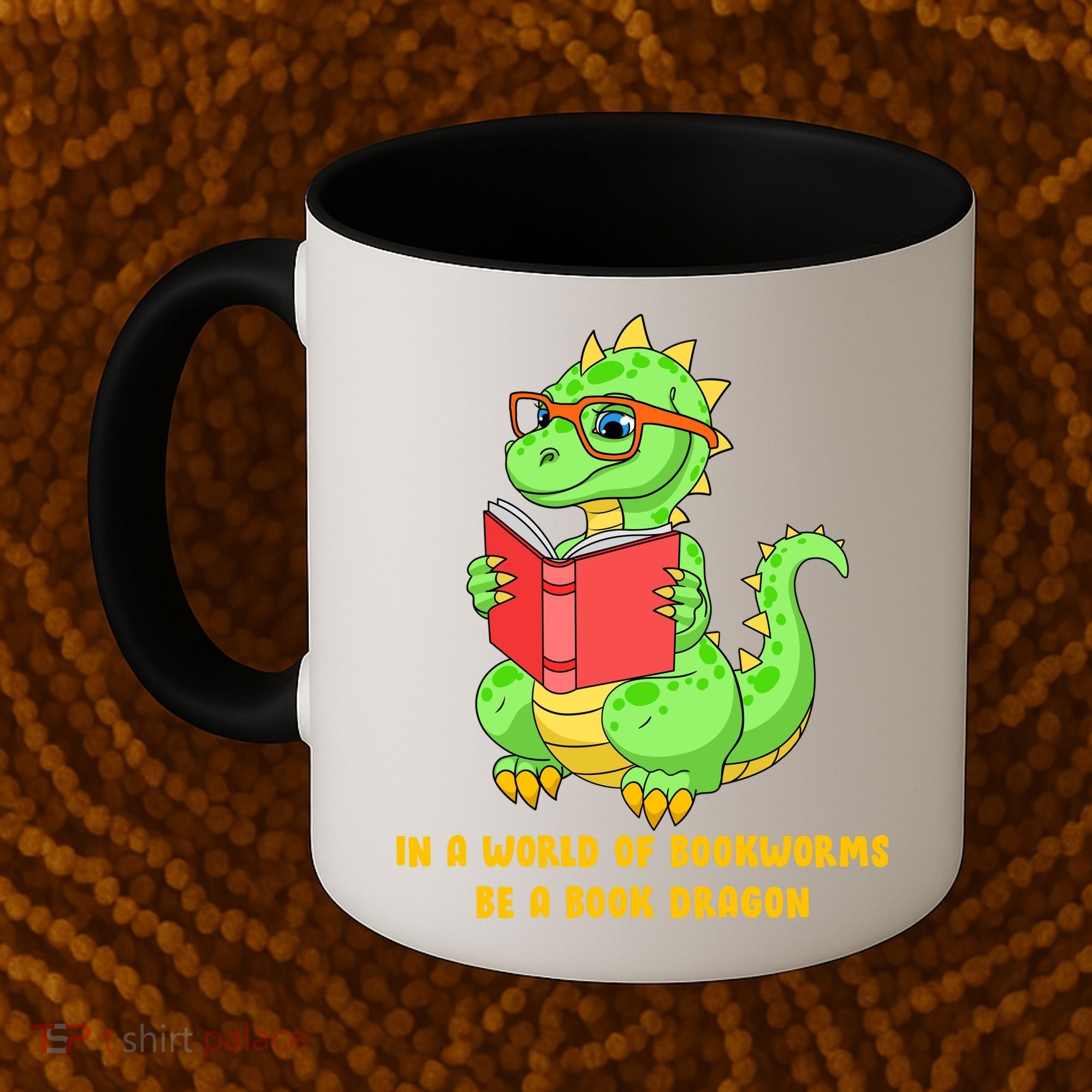 In A World Of Bookworms Be A Book Dragon Coffee Mug