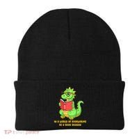 In A World Of Bookworms Be A Book Dragon Beanie thumb 0