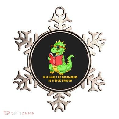 In A World Of Bookworms Be A Book Dragon Ornament