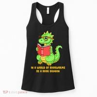 In A World Of Bookworms Be A Book Dragon Women's Tank Top thumb 0