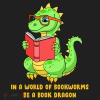 In A World Of Bookworms Be A Book Dragon Hat thumb 2