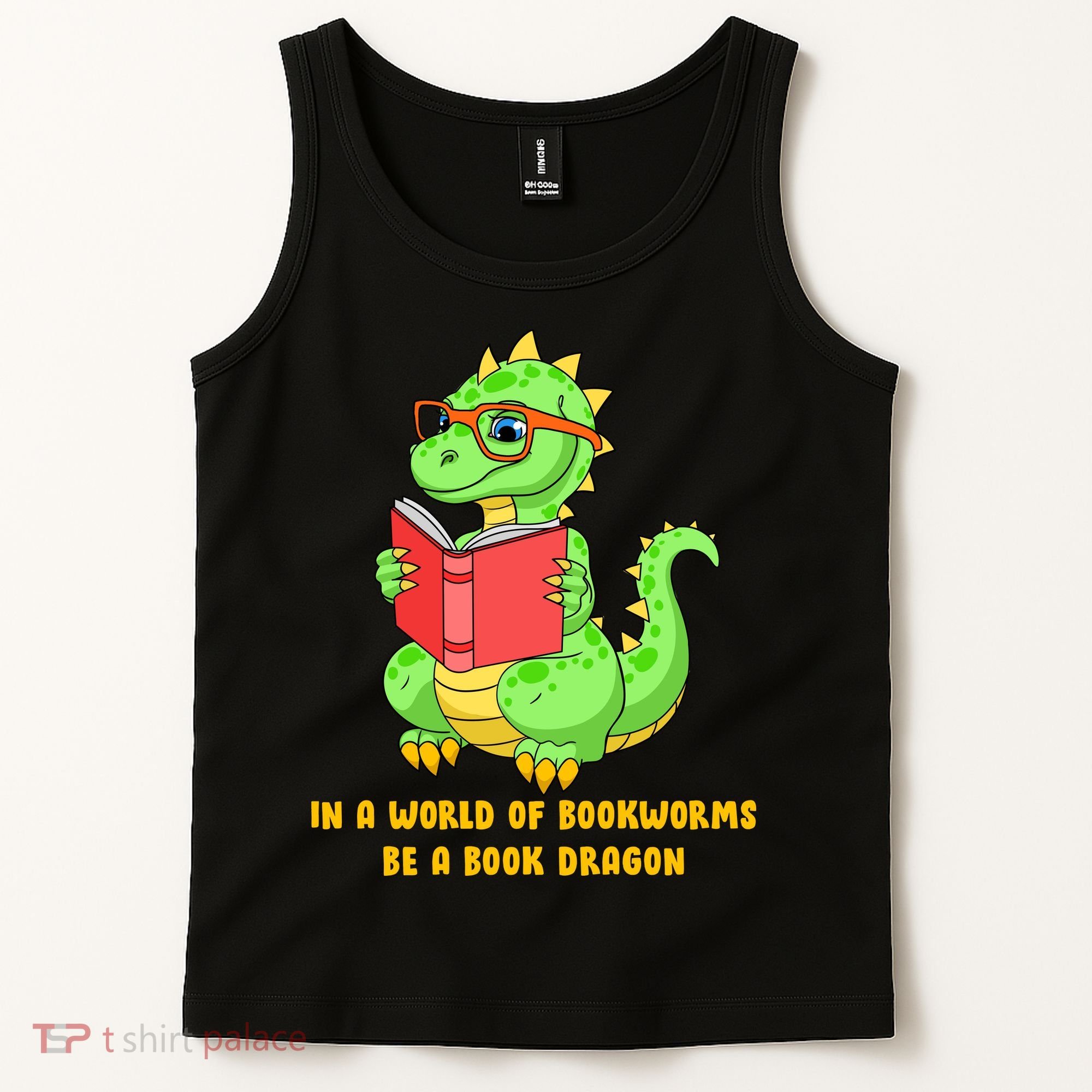 In A World Of Bookworms Be A Book Dragon Tank Top