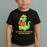 In A World Of Bookworms Be A Book Dragon Toddler T-Shirt thumb 2