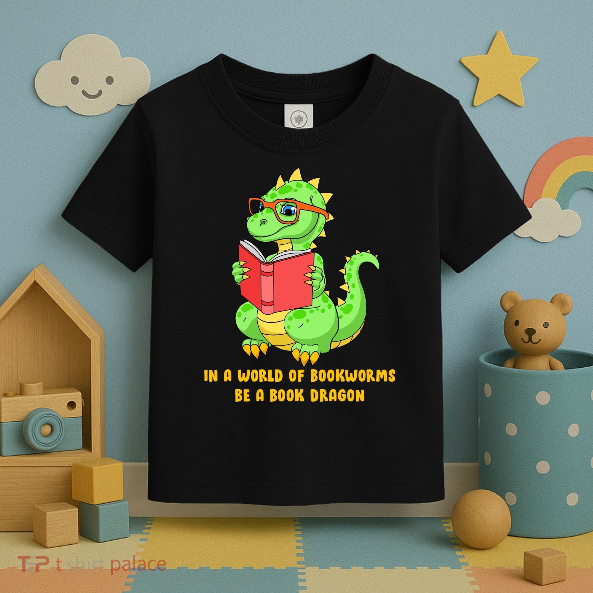 In A World Of Bookworms Be A Book Dragon Toddler T-Shirt