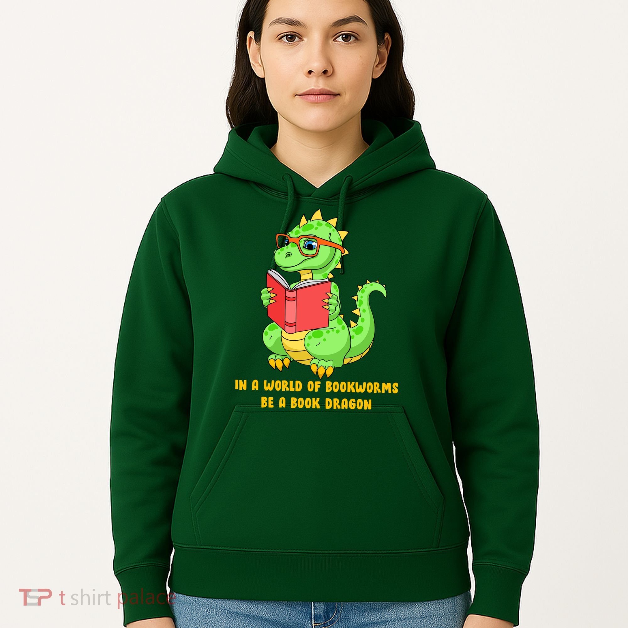In A World Of Bookworms Be A Book Dragon Hoodie