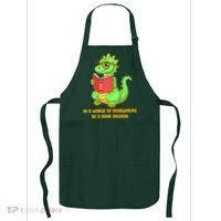 In A World Of Bookworms Be A Book Dragon Apron thumb 0