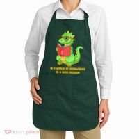 In A World Of Bookworms Be A Book Dragon Apron thumb 2
