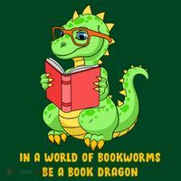 In A World Of Bookworms Be A Book Dragon Coaster thumb 2
