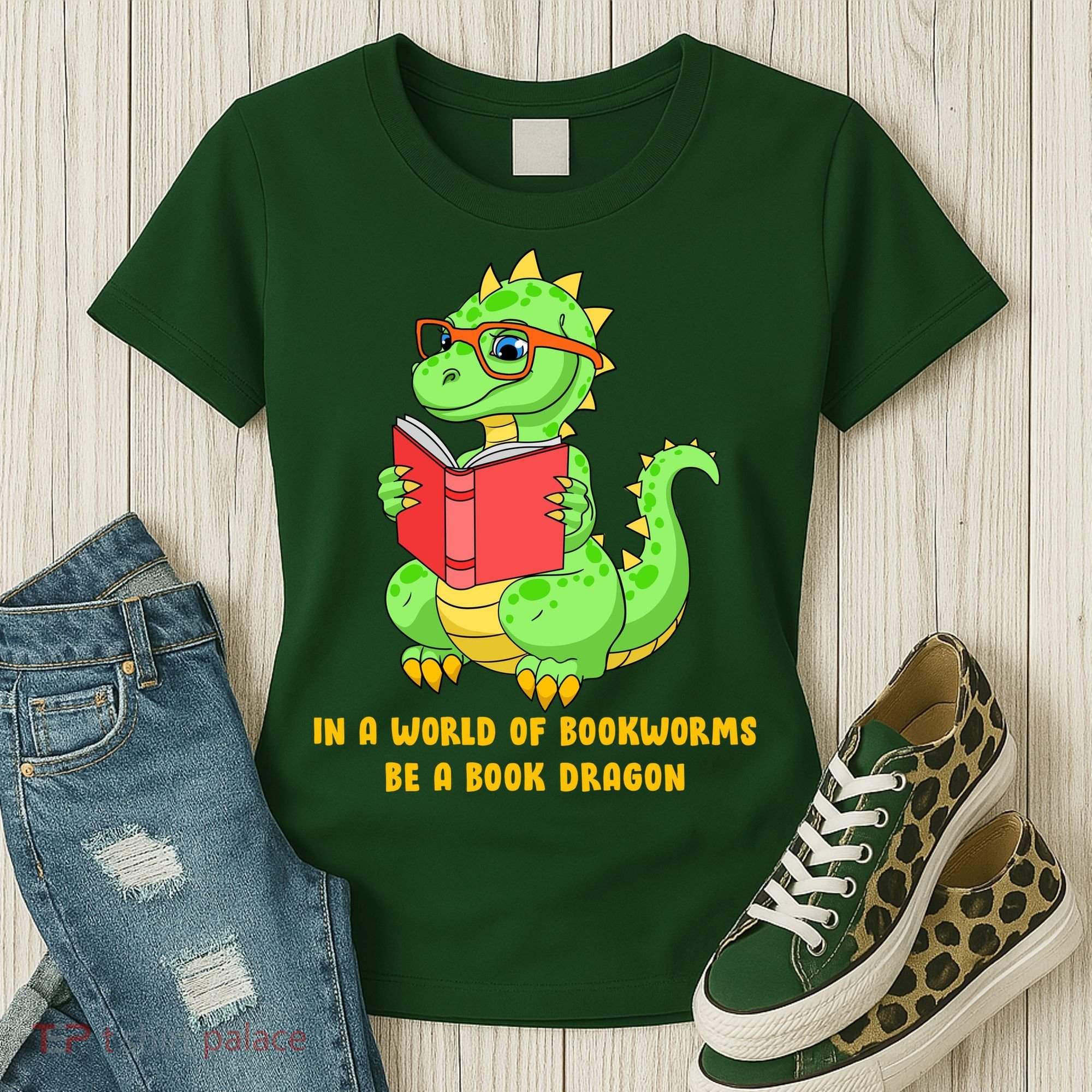 In A World Of Bookworms Be A Book Dragon Women's T-Shirt