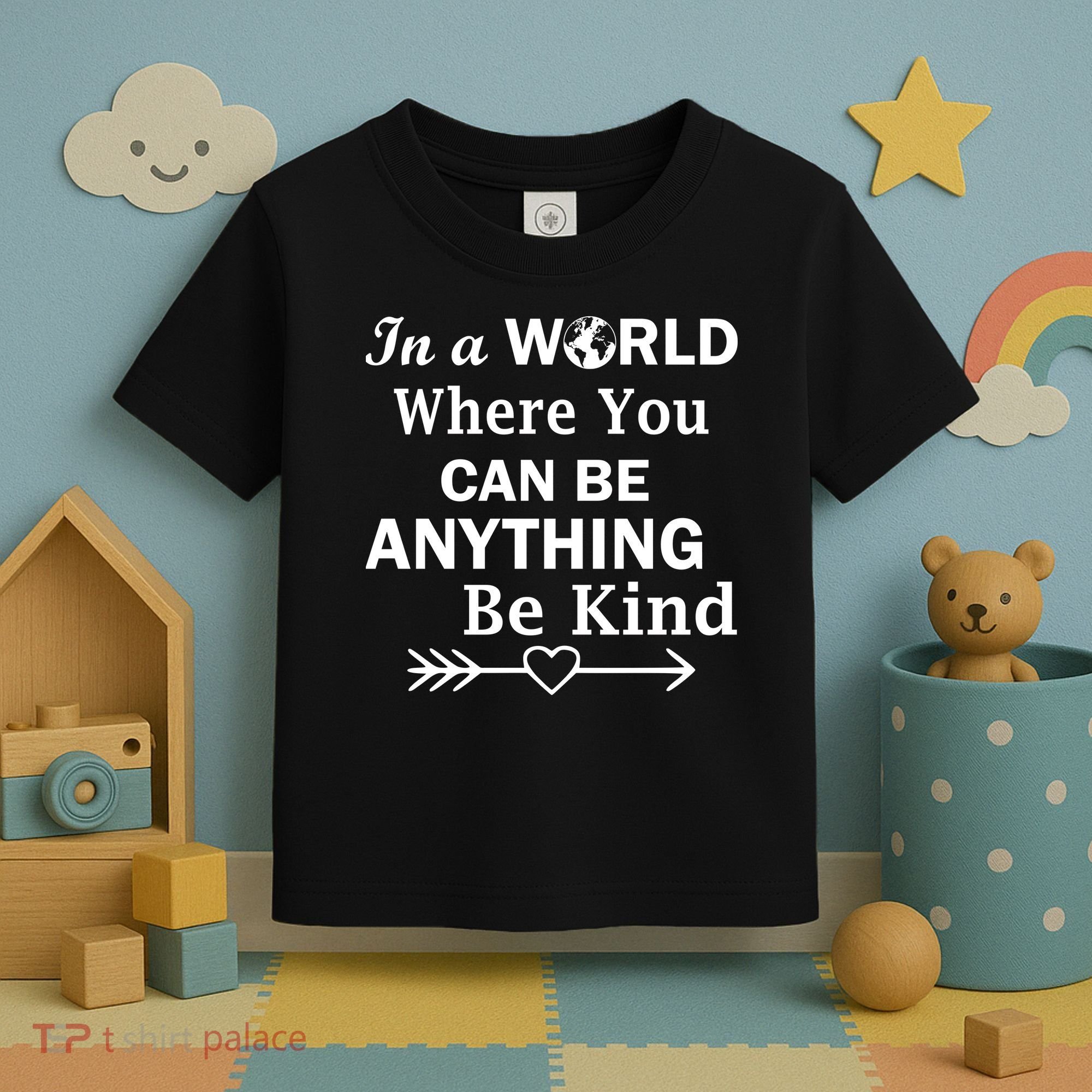 In A World Where You Can Be Anything Be Kind Toddler T-Shirt