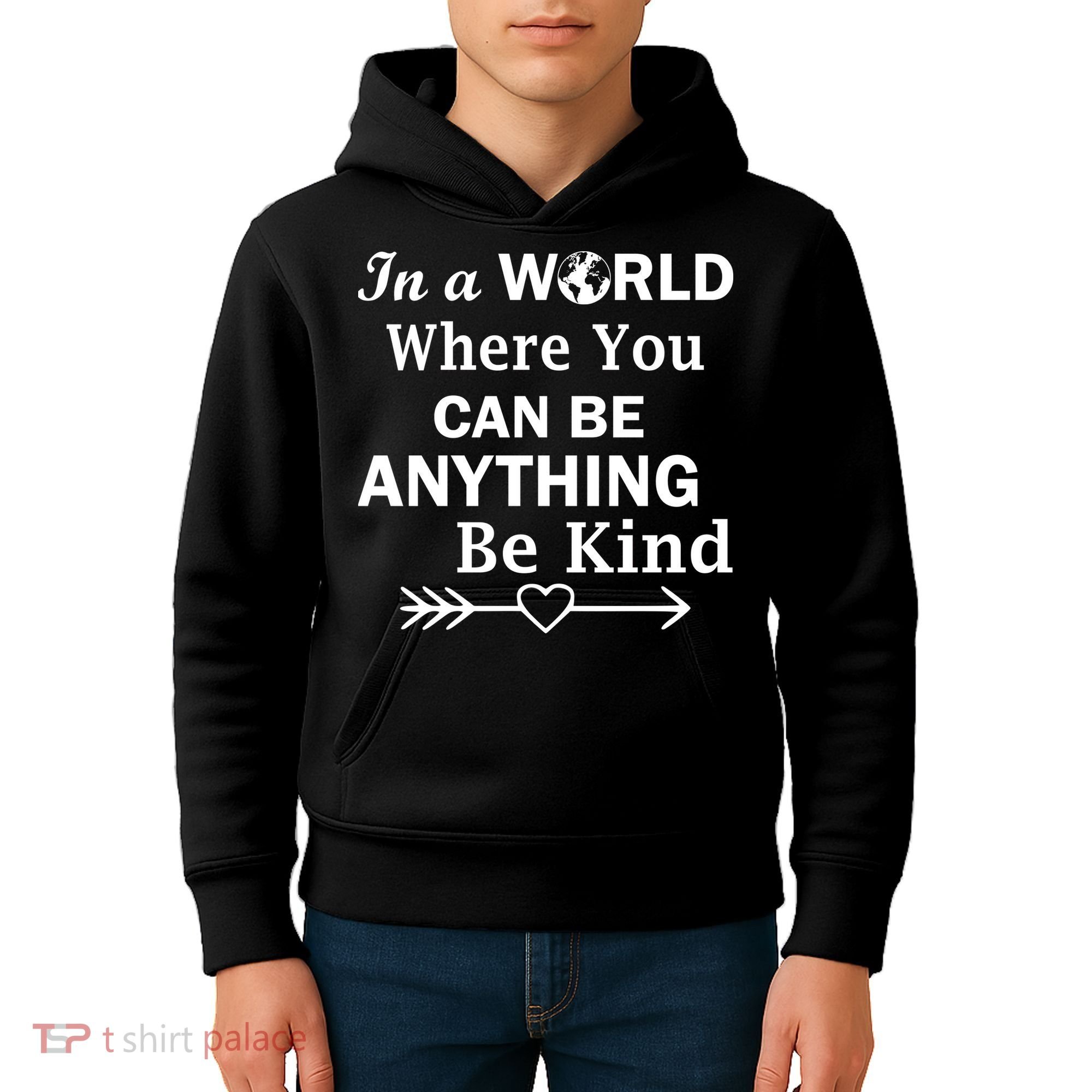 In A World Where You Can Be Anything Be Kind Kids Hoodie